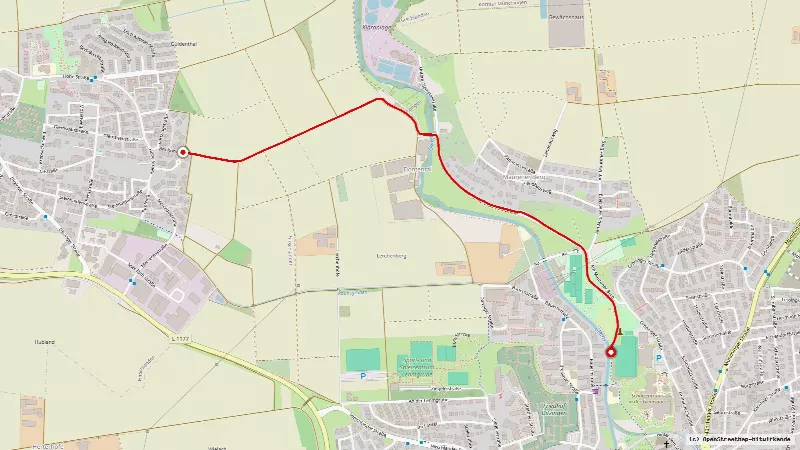 Streckenverlauf der Tour auf der Karte
